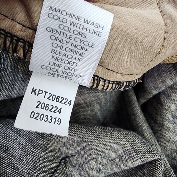 J. Jill Women Pants Size 3X Ponte Pull On Black Tan Checked Slim Leg Pocket Knit - Picture 9 of 9